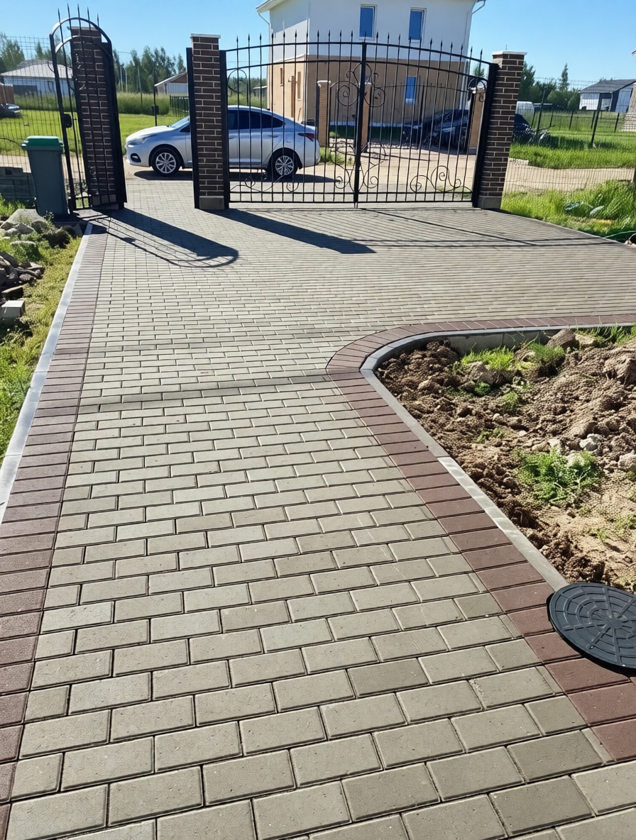 Укладка тротуарной плитки
